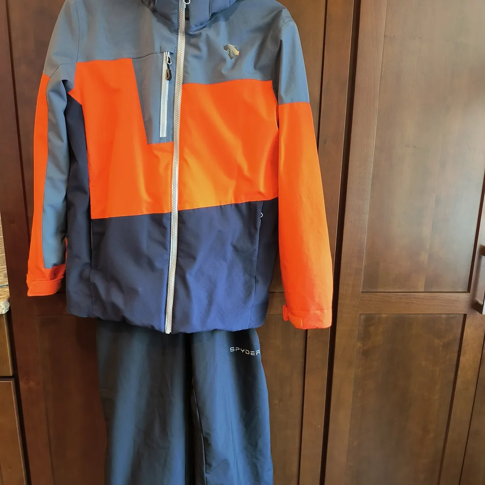 Spyder Orange and Blue Jacket with Black Pants - Picture 10 of 12